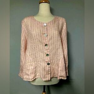 Flax Linen Light Pink Top